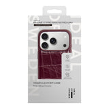 iPhone 18 Pro Max / 17 Pro Max iDeal of Sweden Vegan Leather Cover - MagSafe Kompatibel - Fine Wine Croco