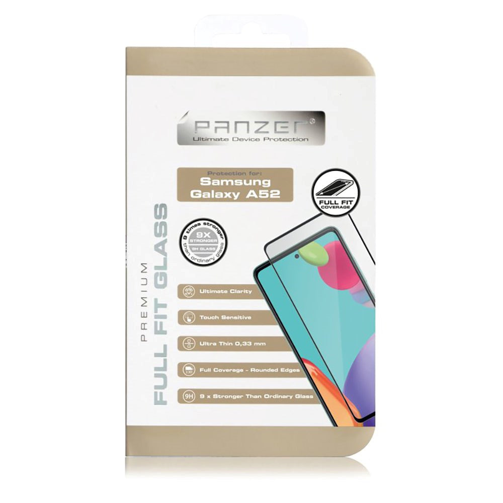 Samsung Galaxy A52 5G PANZER Premium Full-Fit Glass - Sort Ramme