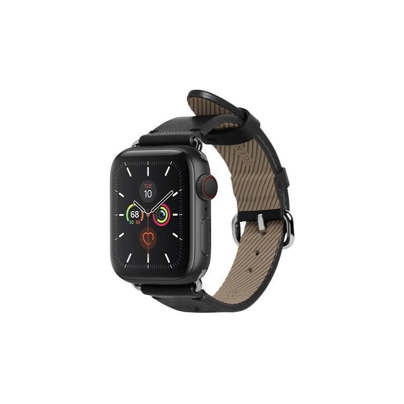 Apple Watch (42/44/SE/45/46/49mm) Native Union Classic Ægte Læder Rem - Sort