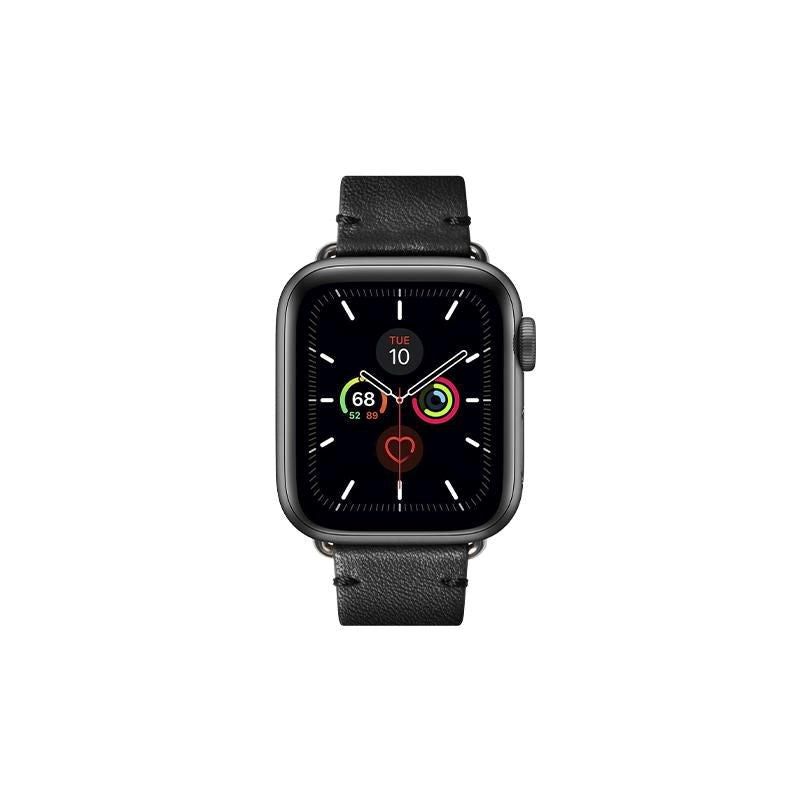 Apple Watch (42/44/SE/45/46/49mm) Native Union Classic Ægte Læder Rem - Sort