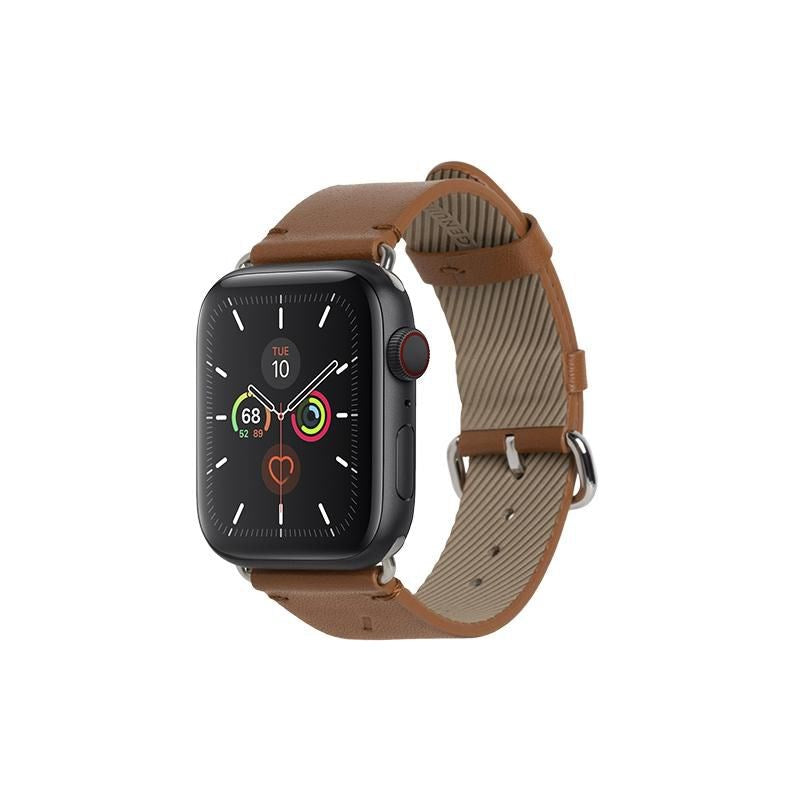 Apple Watch (42/44/SE/45/46/49mm) Native Union Classic Ægte Læder Rem - Brun