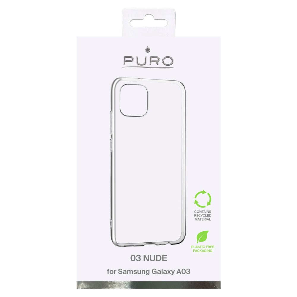 Samsung Galaxy A03 Puro "NUDE" Ultra Slim Bagside Cover 0.3mm - Gennemsigtig