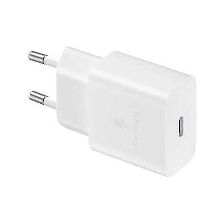 Original Samsung Fast Charger 15W Vægoplader m. USB-C til USB-C Kabel - Hvid