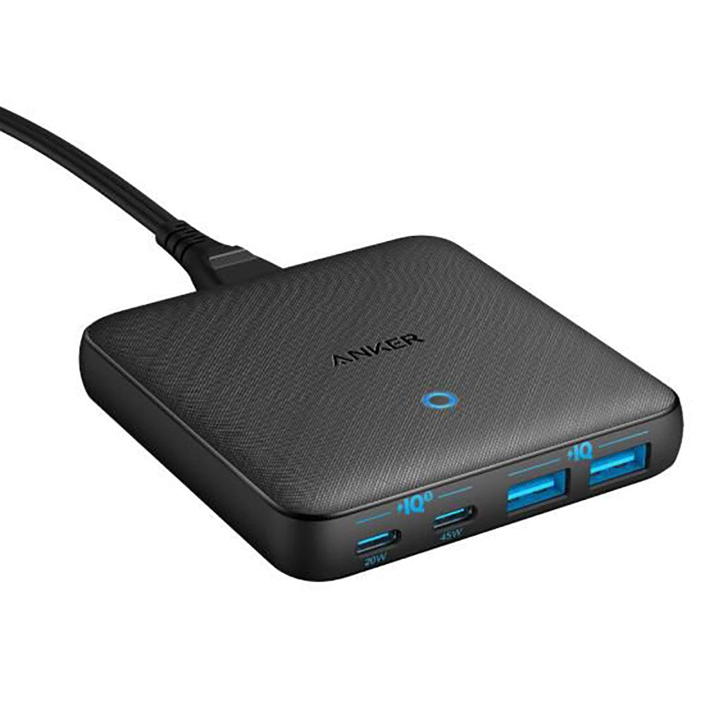 Anker Powerport Atom III Slim 65W Strømforsyningsadapter 2x PD USB-C & 2x USB-A - Sort