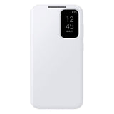Original Samsung Galaxy S23 FE Smart Clear View Flip Cover - Hvid (EF-ZS711CWEGWW)