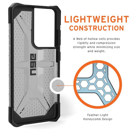 Samsung Galaxy S21 Ultra UAG PLASMA Series Bagside Cover - Ash - Grå