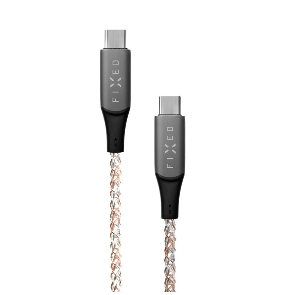 Fixed Lysende LED USB-C til USB-C Kabel 60W 1.2 m - Multifarvet