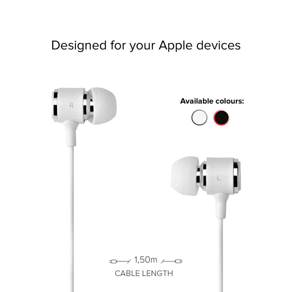 SBS Studio Mix 100 Høretelefon In-Ear m. Lightning & Mikrofon - Hvid - (DEMO)