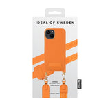 iPhone 14 / 13 iDeal Of Sweden Athena Necklace Cover m. Lille Taske - Orange Sorbet