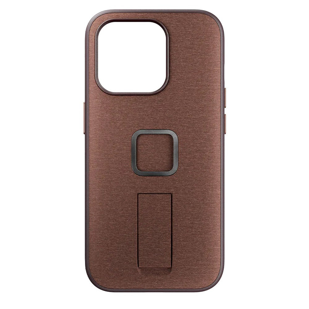 Peak Design iPhone 15 Pro Stof Cover m. SlimLink Beslag & Finger Loop - MagSafe Kompatibel - Redwood