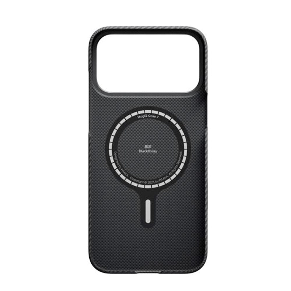 PITAKA iPhone 17 Pro Ultra Slim Bagside Cover - MagSafe Kompatibel - Black / Grey