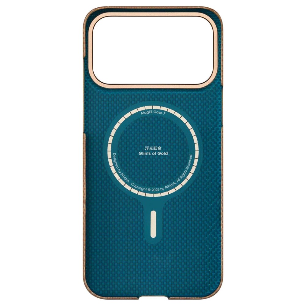 PITAKA iPhone 17 Pro Max Ultra Slim Bagside Cover - MagSafe Kompatibel - Golden Glint