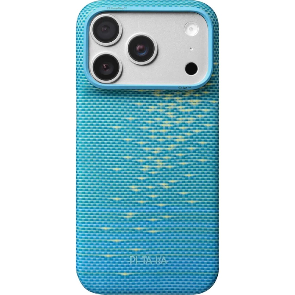 Pitaka iPhone 18 Pro / 17 Pro Edge Bagside Cover - MagSafe Kompatibel - Lucid Blue