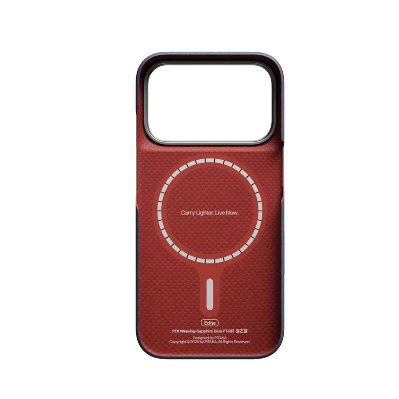 Pitaka iPhone 18 Pro / 17 Pro Edge Bagside Cover - MagSafe Kompatibel - Sapphire Blue