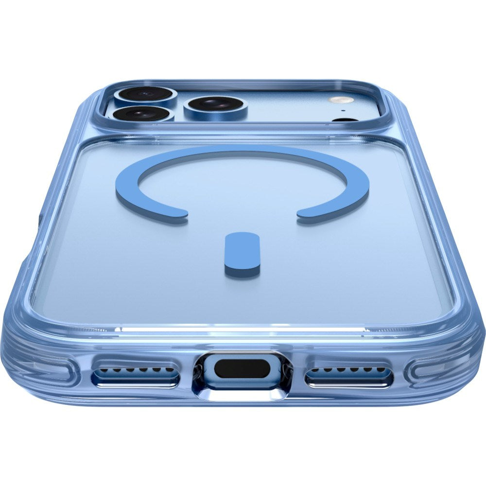 LAUT iPhone 18 Pro / 17 Pro CRYSTAL MATTER X Mobil Cover - MagSafe Kompatibel - Blå / Gennemsigtig
