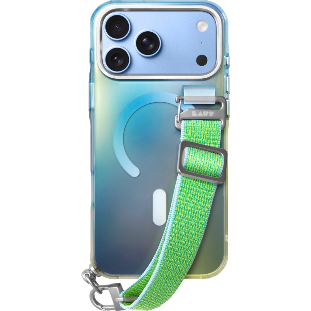 LAUT iPhone 18 Pro / 17 Pro NEON DREAM Mobil Cover med Strop - MagSafe Kompatibel - Trippy Tide