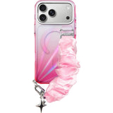 LAUT iPhone 18 Pro / 17 Pro NOVA GLOW Cover m. Strop og Stjerne Charm - MagSafe Kompatibel - Lyserød