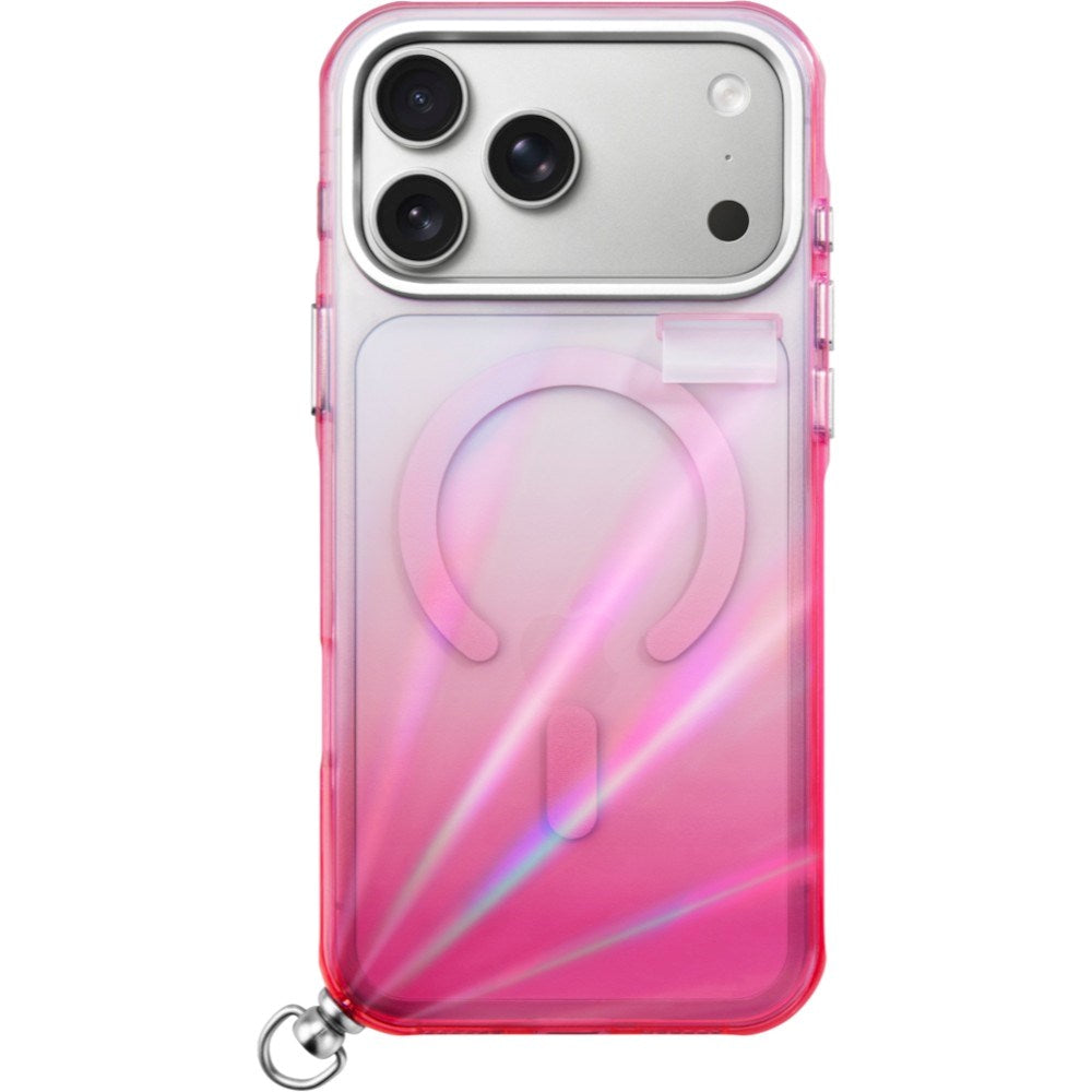 LAUT iPhone 18 Pro / 17 Pro NOVA GLOW Cover m. Strop og Stjerne Charm - MagSafe Kompatibel - Lyserød
