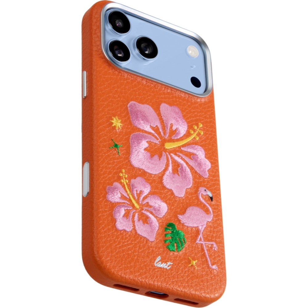 LAUT iPhone 18 Pro / 17 Pro TWINE EDGE Mobil Cover med Strop - MagSafe Kompatibel - Sunset Hibiscus