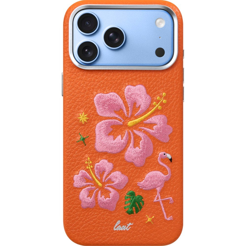 LAUT iPhone 18 Pro / 17 Pro TWINE EDGE Mobil Cover med Strop - MagSafe Kompatibel - Sunset Hibiscus