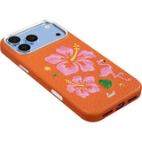 LAUT iPhone 18 Pro / 17 Pro TWINE EDGE Mobil Cover med Strop - MagSafe Kompatibel - Sunset Hibiscus