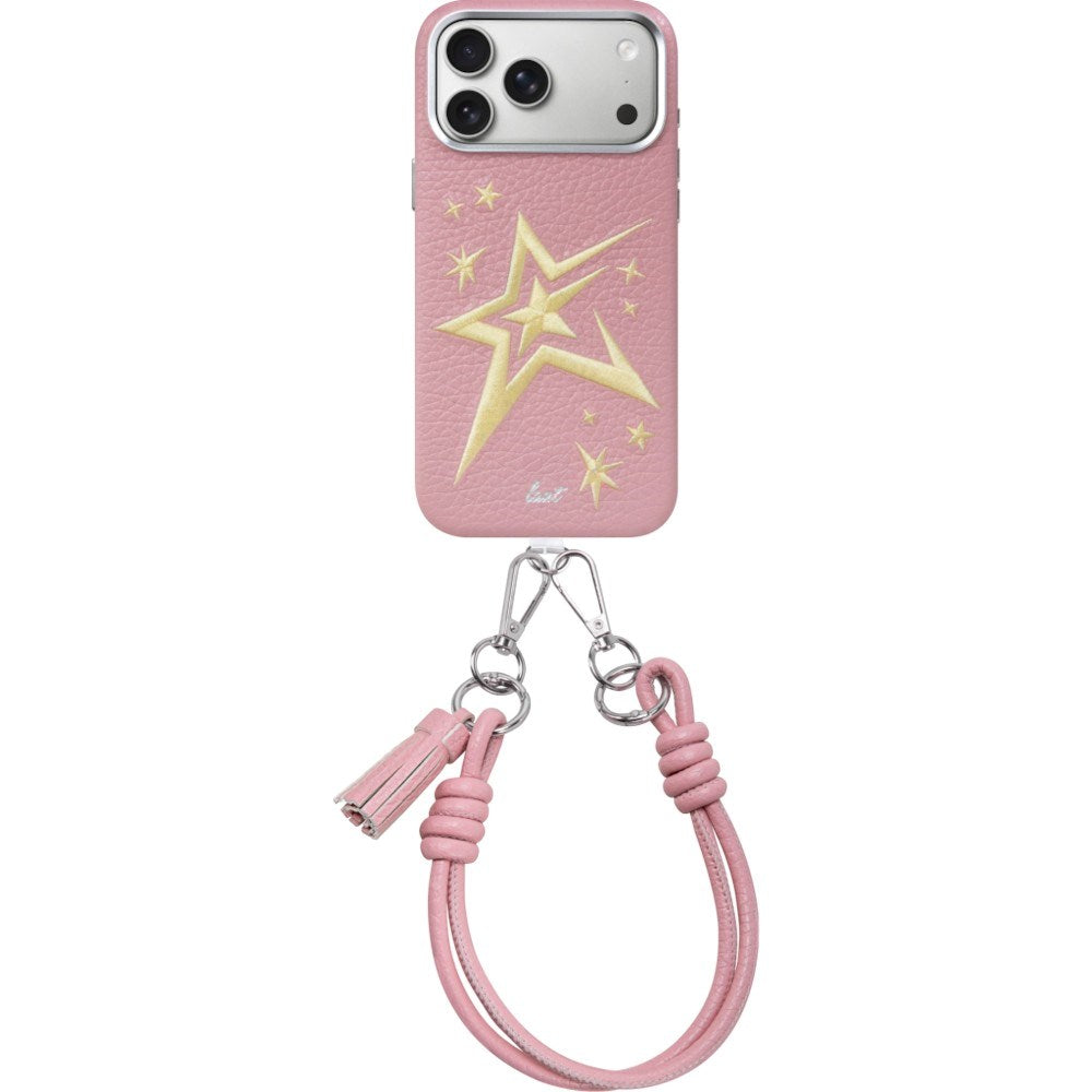 LAUT iPhone 18 Pro / 17 Pro TWINE EDGE Mobil Cover med Strop - MagSafe Kompatibel - Pink Crush Star