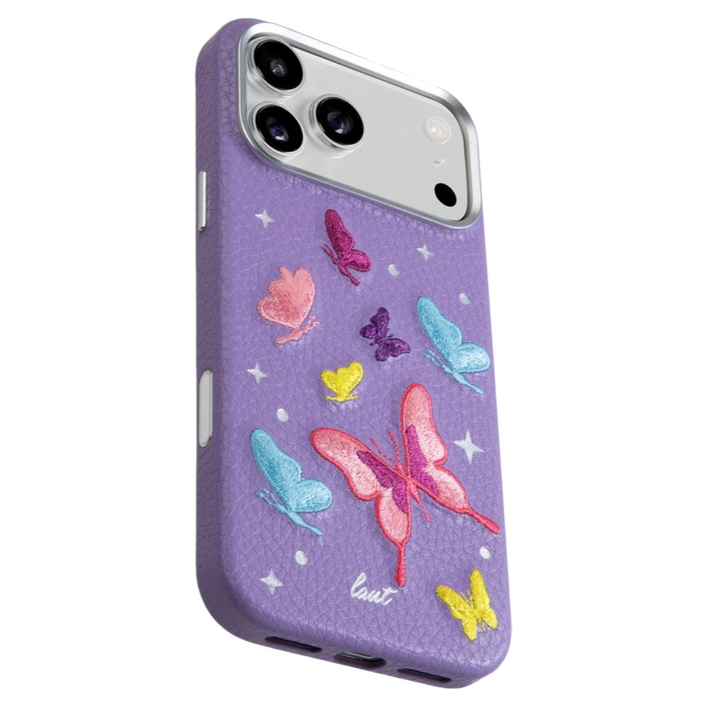 LAUT iPhone 18 Pro Max / 17 Pro Max TWINE EDGE Mobil Cover med Strop - MagSafe Kompatibel - Lilac Butterfly