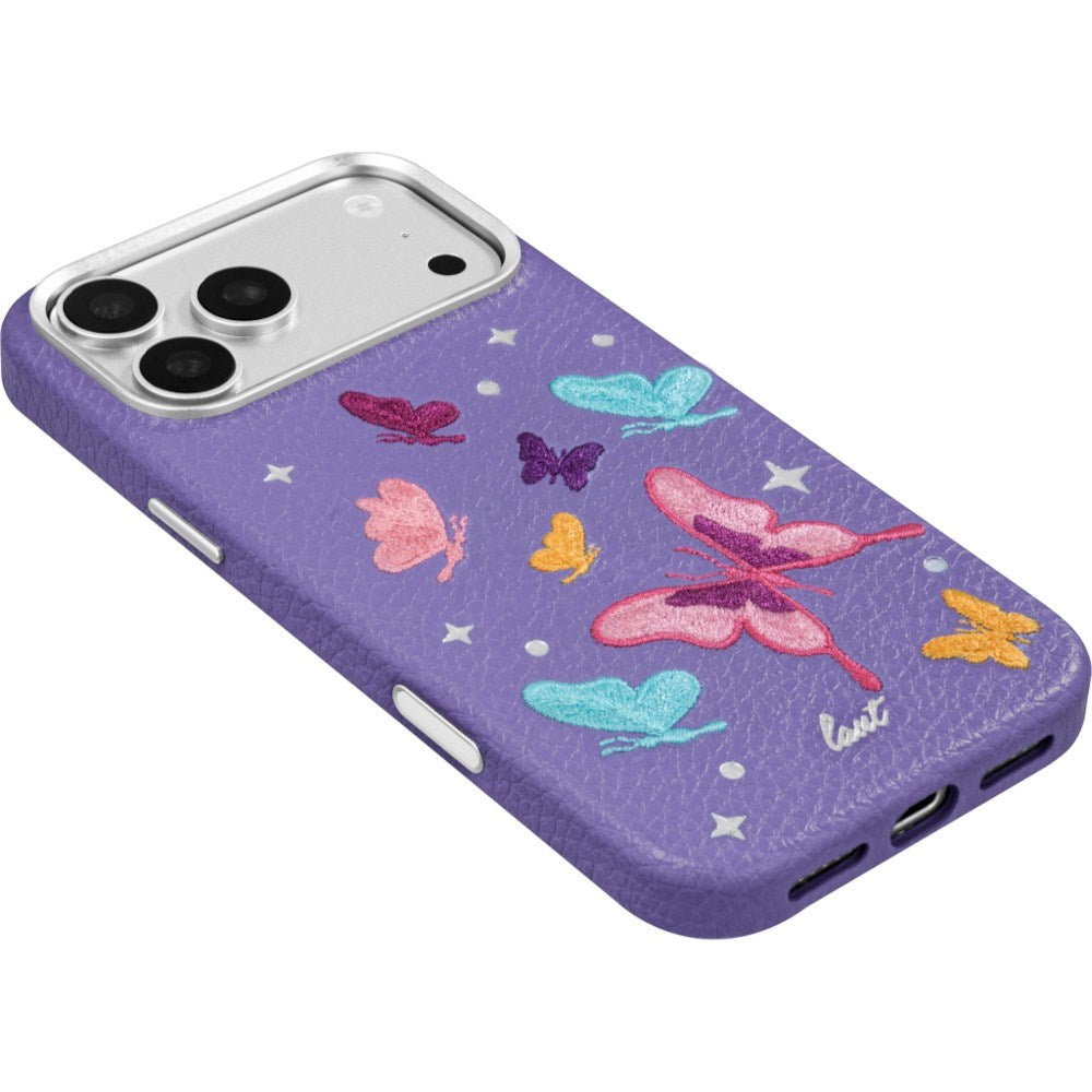 LAUT iPhone 18 Pro Max / 17 Pro Max TWINE EDGE Mobil Cover med Strop - MagSafe Kompatibel - Lilac Butterfly