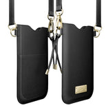 LAUT Vegansk Læder Crossbody Mobil Taske PRESTIGE - Sort (Maks. Mobil: 6,5")