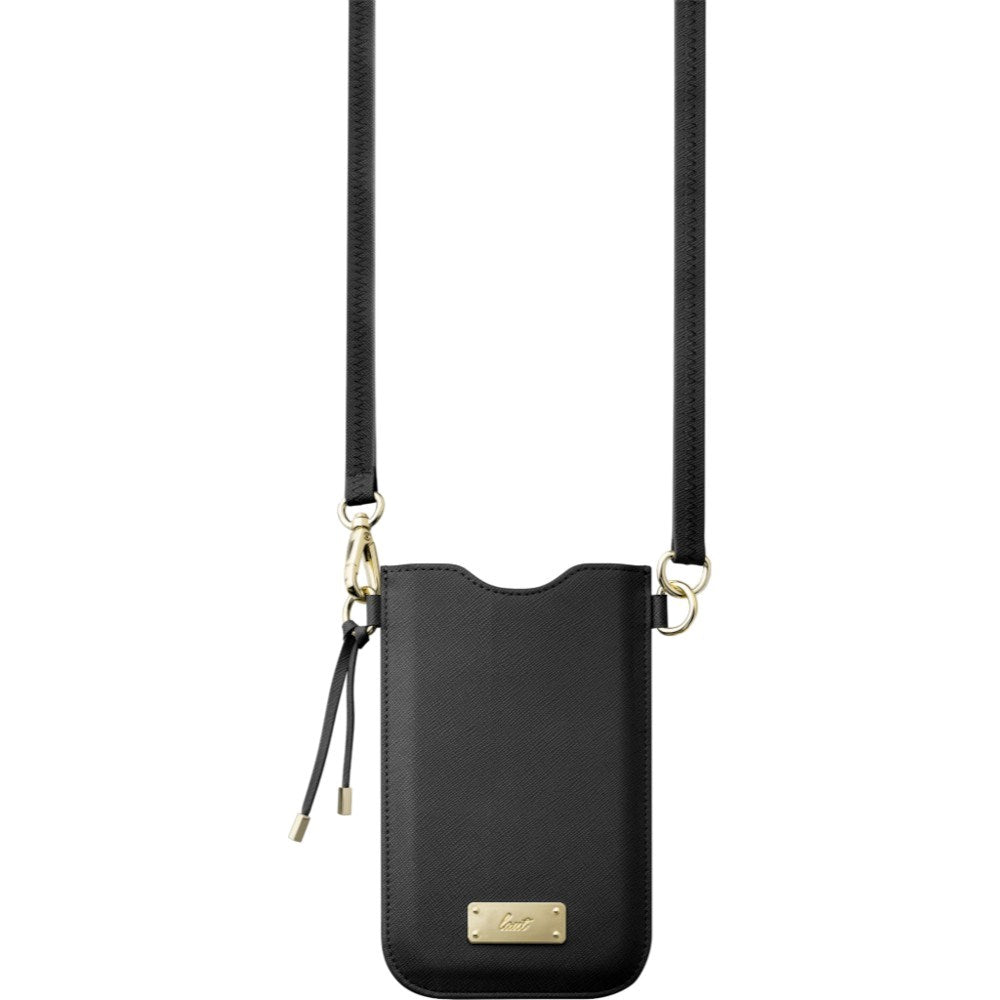 LAUT Vegansk Læder Crossbody Mobil Taske PRESTIGE - Sort (Maks. Mobil: 6,5")