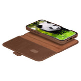 iPhone 16 Pro dbramante1928 Lynge Ægte Læder Magnet Flip Cover - MagSafe Kompatibel - Tan