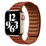 Lippa Apple Watch (42/44/SE/45/46/49mm) Magnetisk Læder Rem - Brun