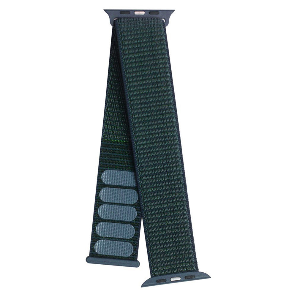 Apple Watch (38/40/SE/41/42mm) Lippa Nylonrem - Blågrøn