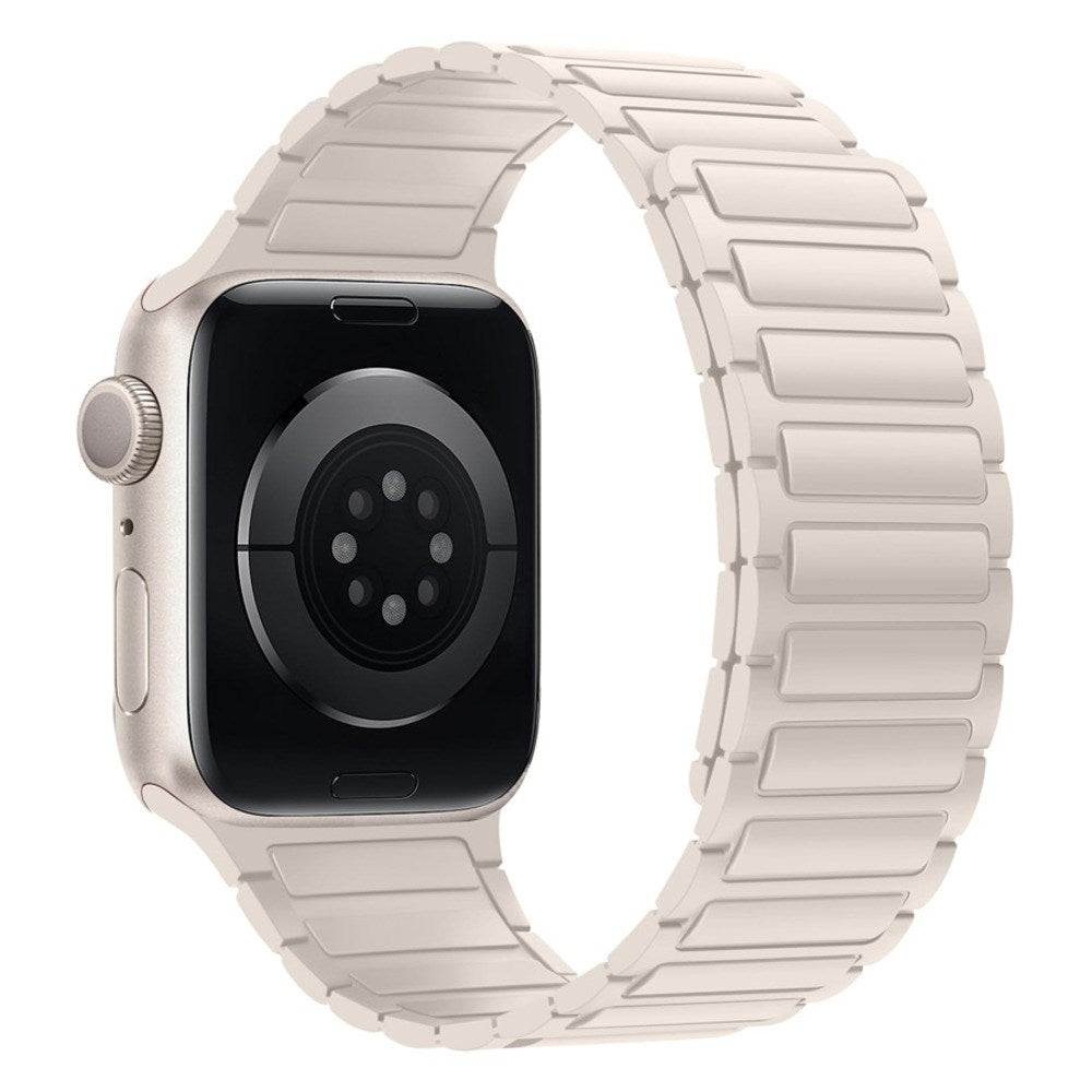 Lippa Apple Watch (38/40/41/42 mm) Magnetisk Silikone Urrem - Hvid