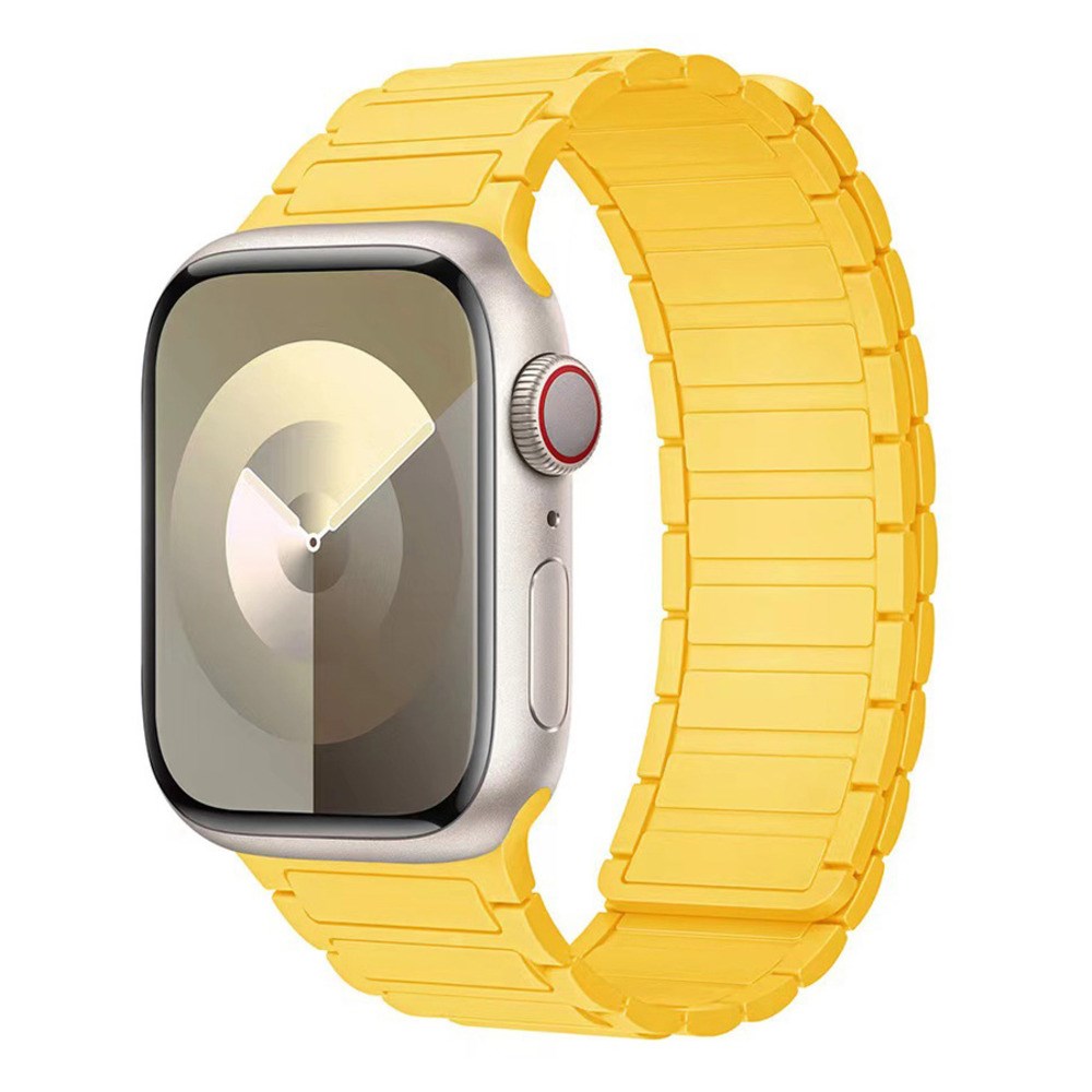 Lippa Apple Watch (38/40/41/42 mm) Magnetisk Silikone Urrem - Gul