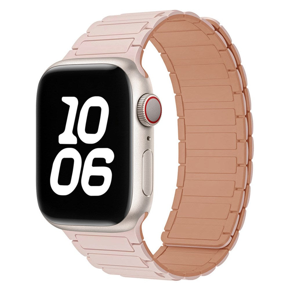 Lippa Apple Watch (38/40/41/42 mm) Magnetisk Silikone Urrem - Pink