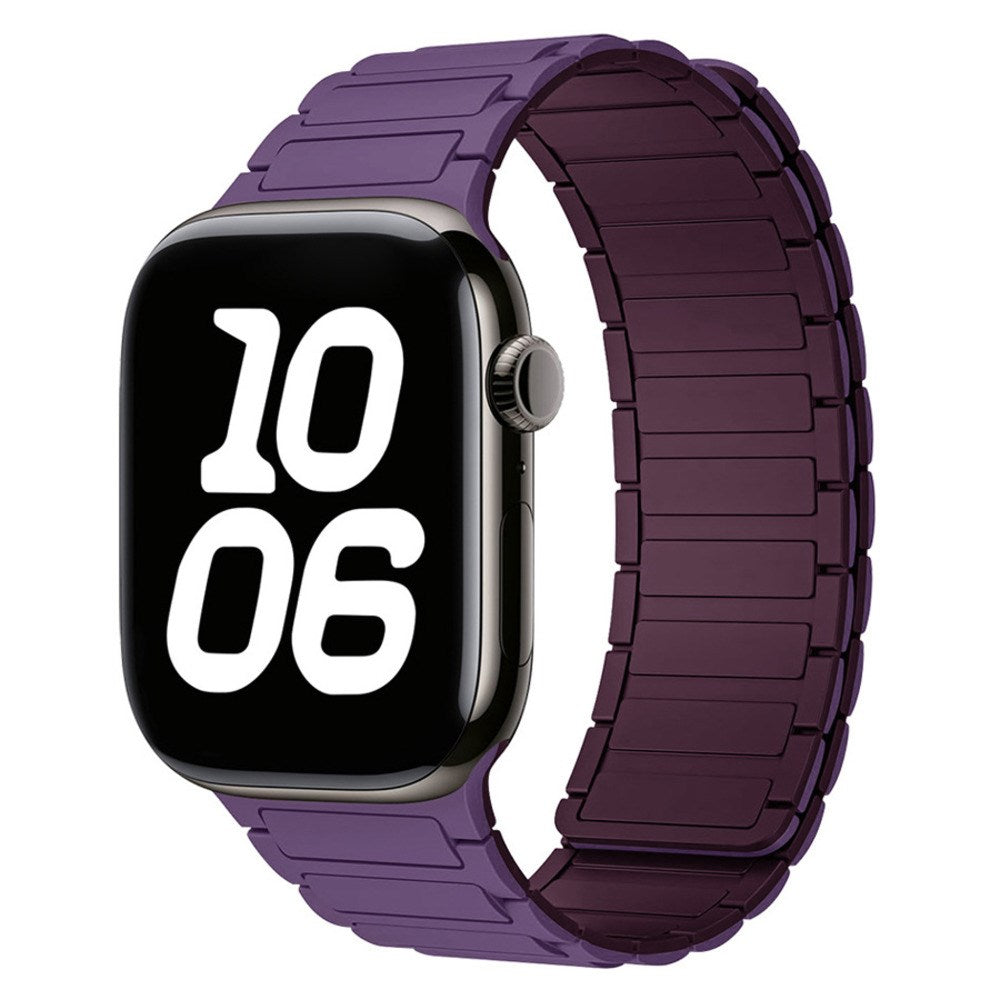 Lippa Apple Watch (38/40/41/42 mm) Magnetisk Silikone Urrem - Lilla