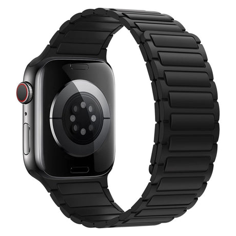 Lippa Apple Watch (42/44/45/46/49 mm) Magnetisk Silikone Urrem - Sort