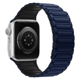 Lippa Apple Watch (42/44/45/46/49 mm) Magnetisk Silikone Urrem - Mørkeblå