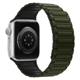 Lippa Apple Watch (42/44/45/46/49 mm) Magnetisk Silikone Urrem - Mørkegrøn