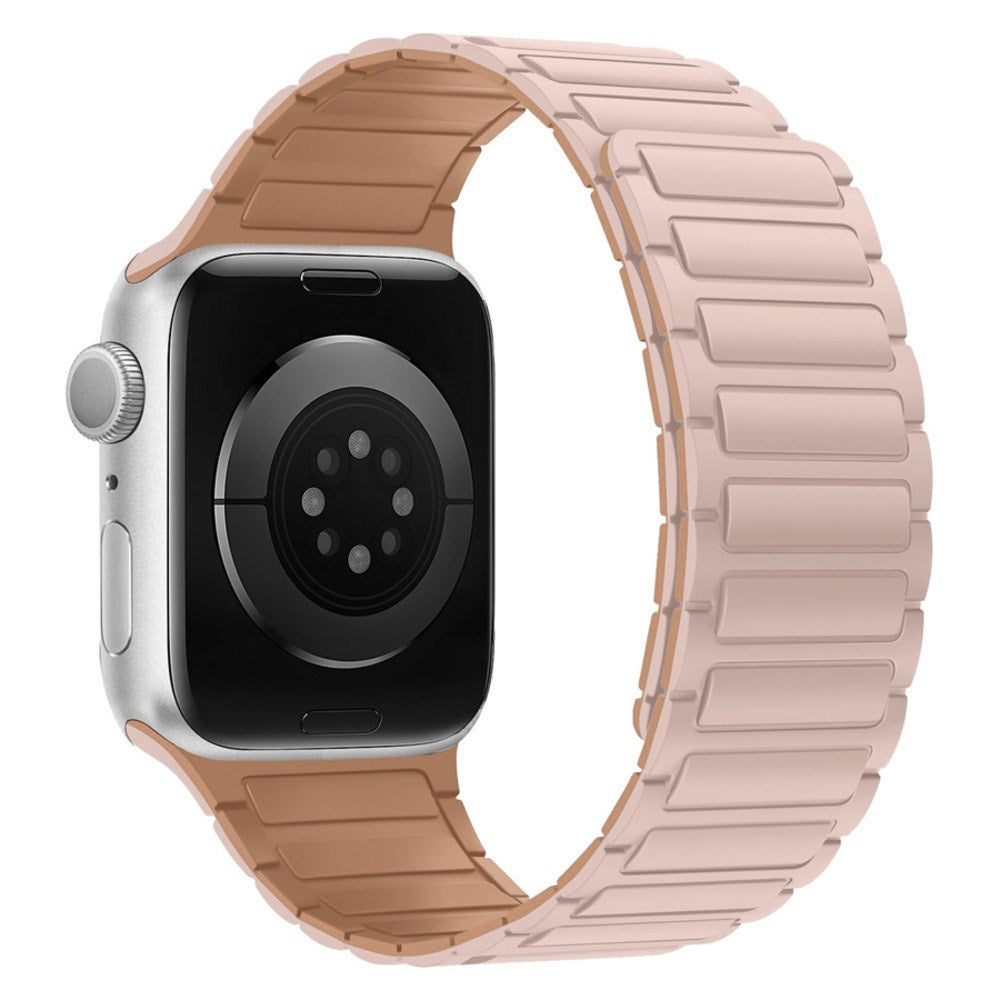 Lippa Apple Watch (42/44/45/46/49 mm) Magnetisk Silikone Urrem - Pink