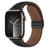 Lippa Apple Watch (38/40/41/42 mm) Magnetisk Kunstlæder Urrem - Sort