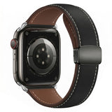 Lippa Apple Watch (38/40/41/42 mm) Magnetisk Kunstlæder Urrem - Sort