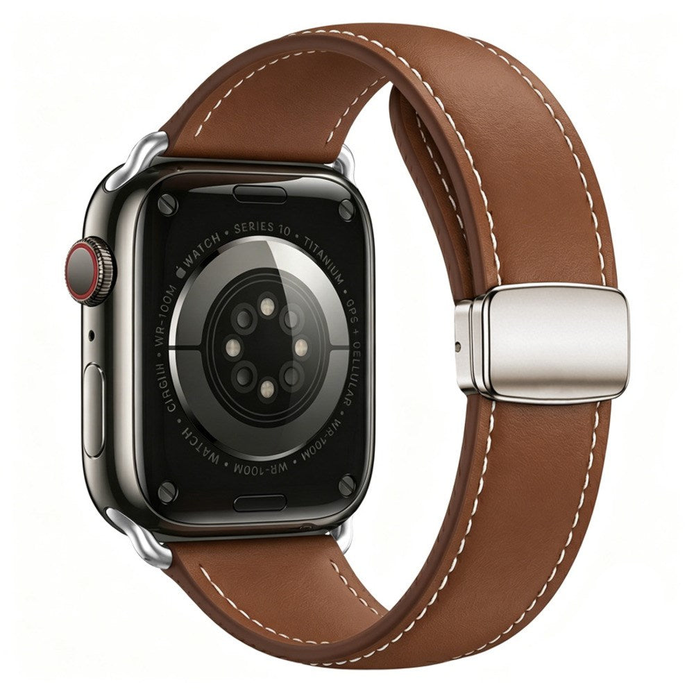 Lippa Apple Watch (38/40/41/42 mm) Magnetisk Kunstlæder Urrem - Brun