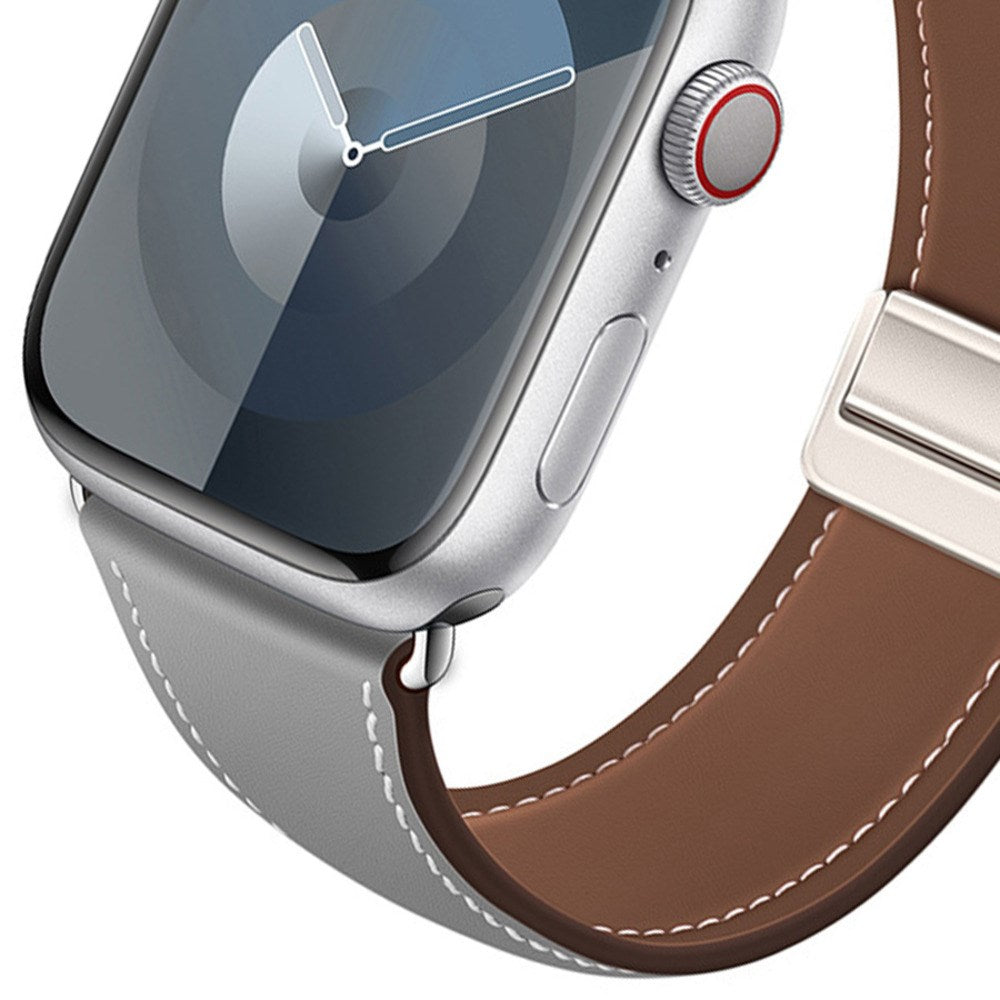 Lippa Apple Watch (38/40/41/42 mm) Magnetisk Kunstlæder  Urrem - Grå