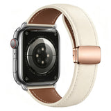Lippa Apple Watch (42/44/45/46/49 mm) Magnetisk Kunstlæder Urrem - Beige