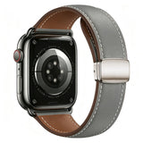 Lippa Apple Watch (42/44/45/46/49 mm) Magnetisk Kunstlæder Urrem - Grå