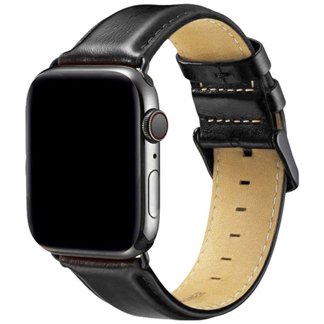 Lippa Apple Watch (38/40/41/42 mm) Kunstlæder Urrem - Sort