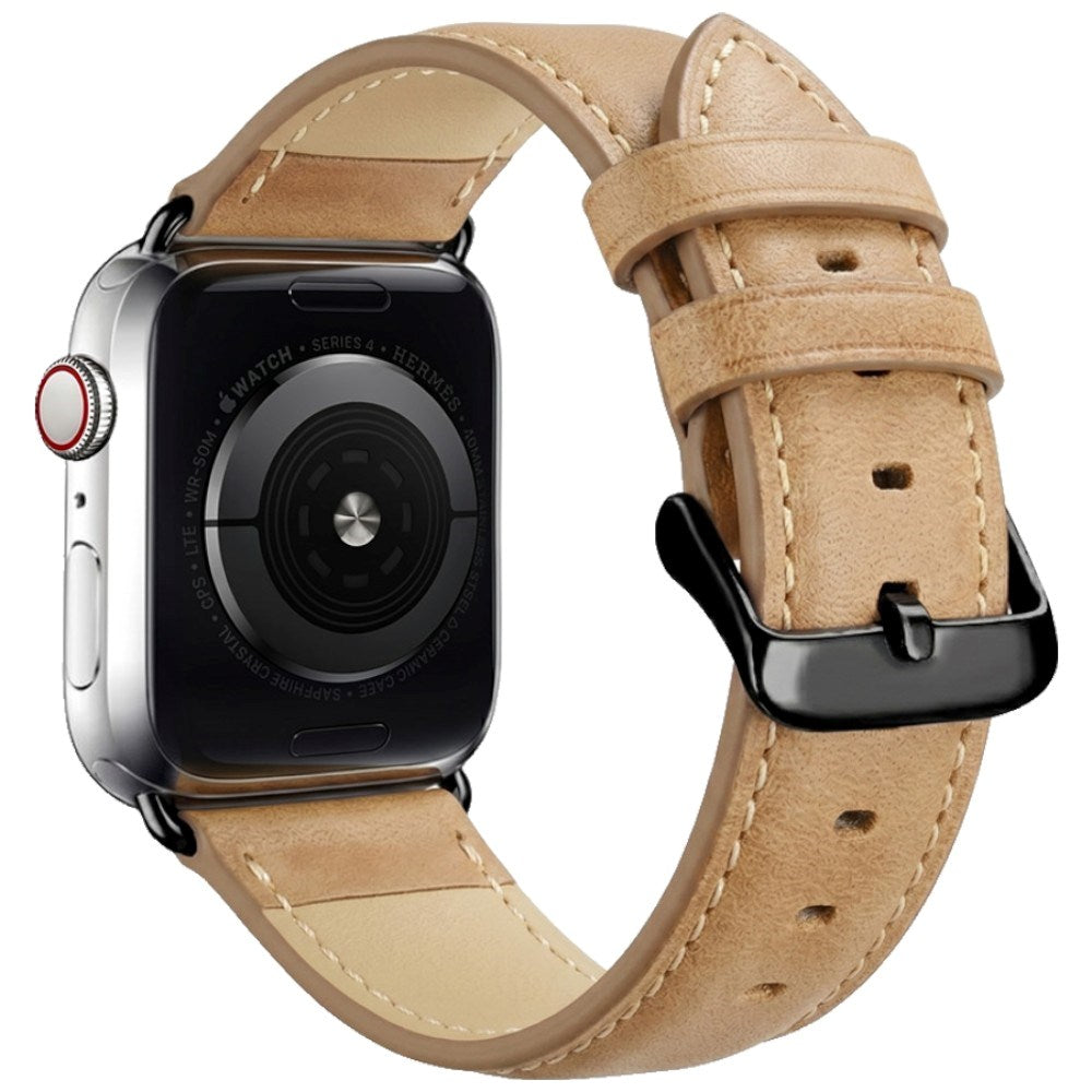 Lippa Apple Watch (38/40/41/42 mm) Kunstlæder Urrem - Lysebrun