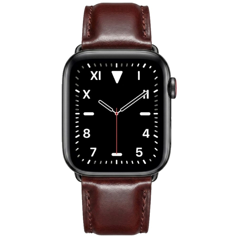 Lippa Apple Watch (42/44/45/46/49 mm) Kunstlæder Urrem - Mørkebrun